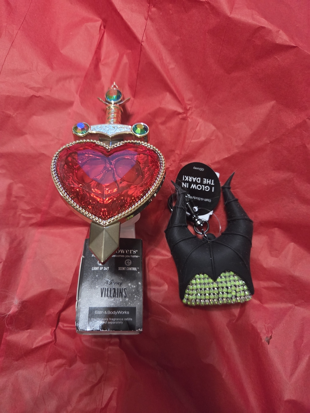 Disney Villains Horn Keychain Hand Sanitizer Holder & Wallflower Plug In